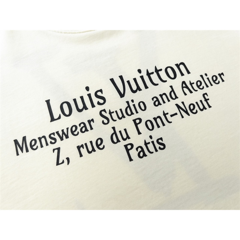 L - V - - Áo Thun Tay Ngắn In logo Biểu Tượng Chữ Cái Vẽ Tay Đơn Giản Tinh Tế Phong Cách Đường Phố Cao Cấp