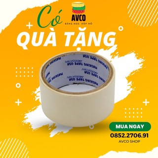 Băng dính giấy chặn sơn nước, văn phòng 1 lốc 6 cuộn khổ 5cmx10m