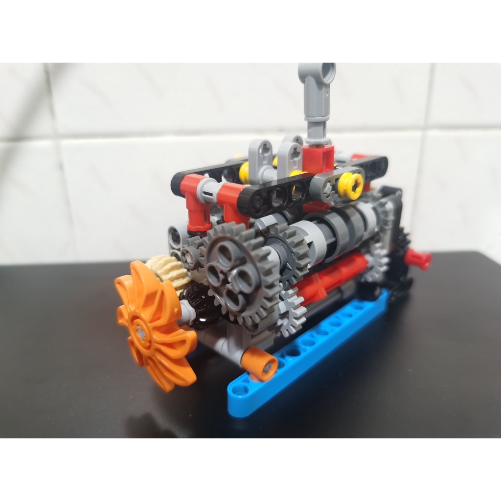 Mô Hình Lắp Ráp Hộp Số Động Cơ Lego Sáu Tốc Độ Dùng Trang Trí Văn Phòng