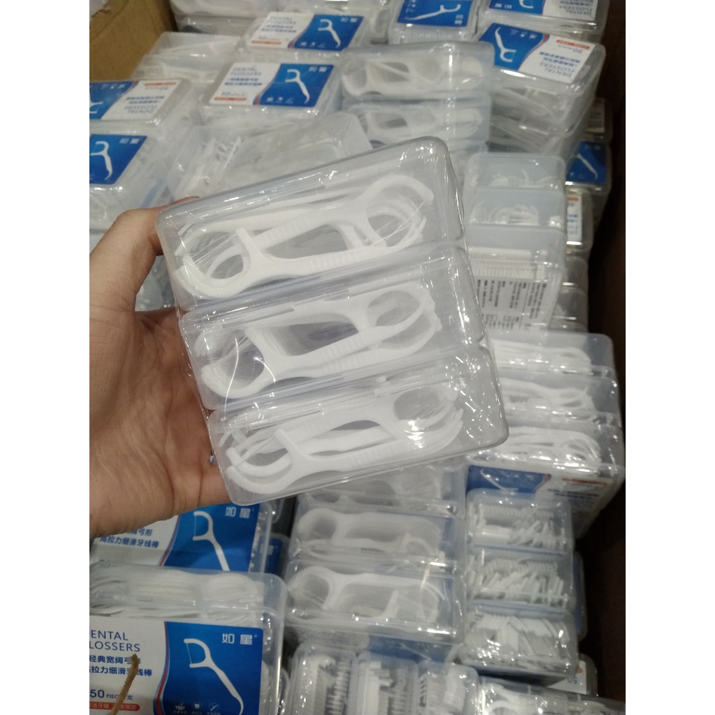 Hộp 50 cây tăm chỉ nha khoa siêu sắc siêu tiện lợi