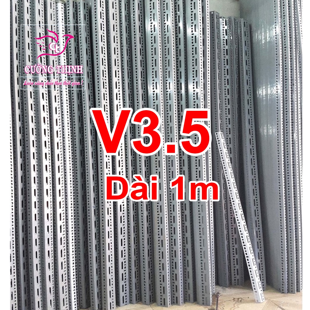 Thanh sắt V Lỗ Đa Năng V3x5cm -dài 40-50-60-80-100cm.Dầy 1.6mm.V lỗ đa năng. Sắt Lắp Ghép Kệ V Lỗ