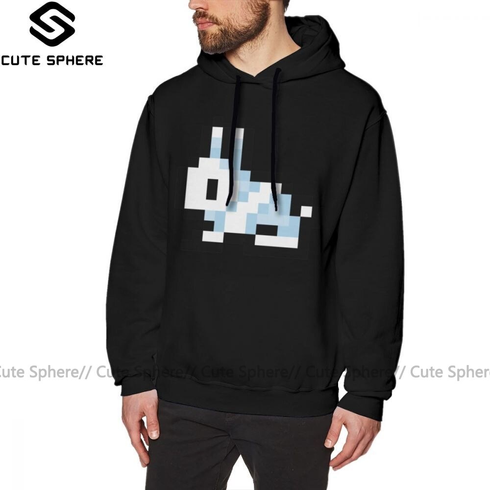 Áo Hoodie Cotton Tay Dài In Hình Ferraria Pixel Bunny Terraria Màu Đỏ Thời Trang Cho Nam