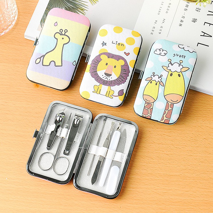 Bộ Dụng Cụ Cắt Móng Tay 7 Món Hình Thú Dễ Thương