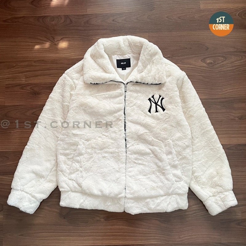 Áo khoác MLB - Lông cừu BIG LOGO