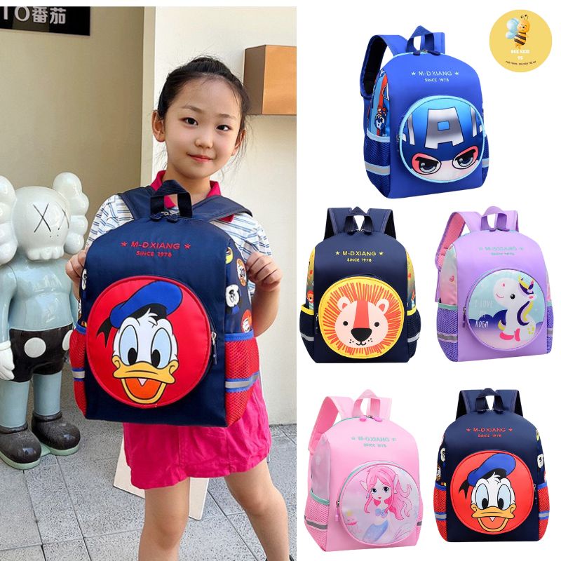 Balo trẻ em, ba lô đi học mẫu giáo mầm non siêu nhẹ Ngựa pony Công chúa Sư tử Caption Kỳ lân Unicorn Bily Kids