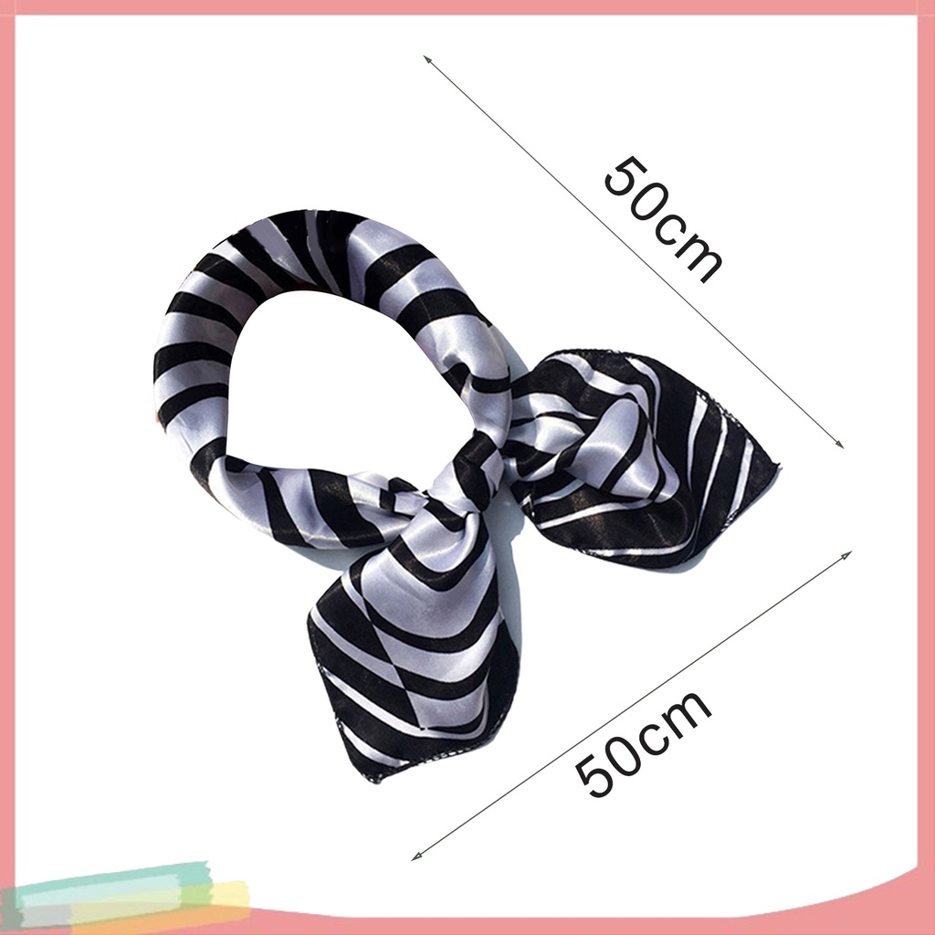 Khăn choàng cổ làm bằng lụa nhân tạo thiết kế xinh xắn dành cho phái đẹp