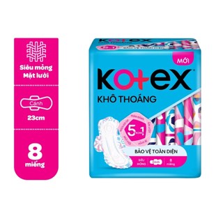 Kotex Khô thoáng siêu mỏng cánh 8M / Thảo dược (4 miếng/bịch)