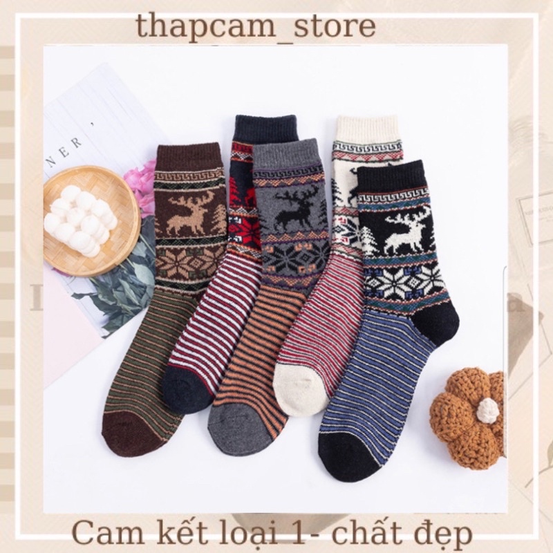 COMBO SET 5 ĐÔI THỔ CẨM HOẠ TIẾT GIÁNG SINH