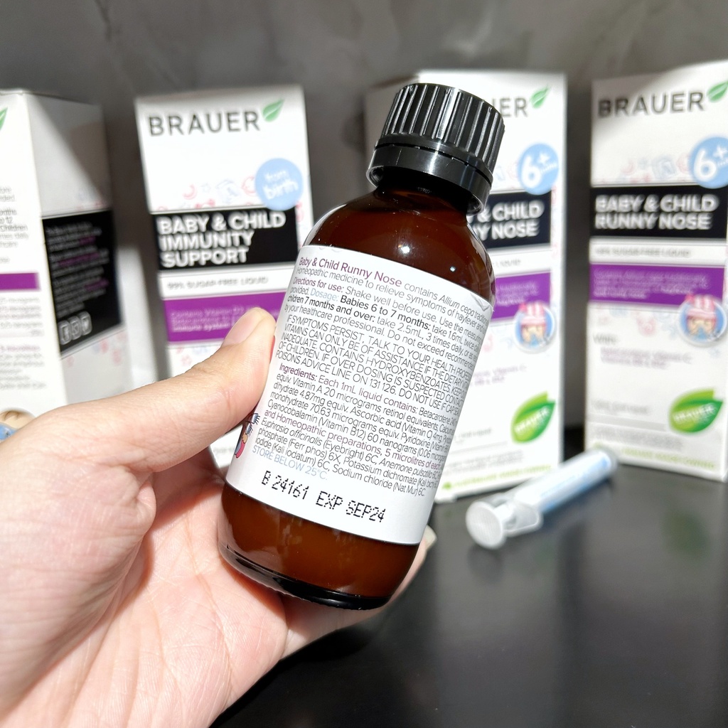 Siro Brauer Baby & Child Runny Nose giảm sổ mũi 100ml cho bé từ 6 tháng