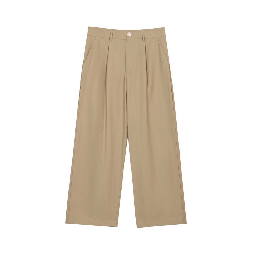 Quần Tây Beige Ống Rộng - Wide Leg Trousers