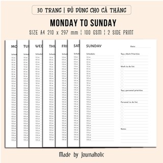 Template Monthly Planner - Journalholic