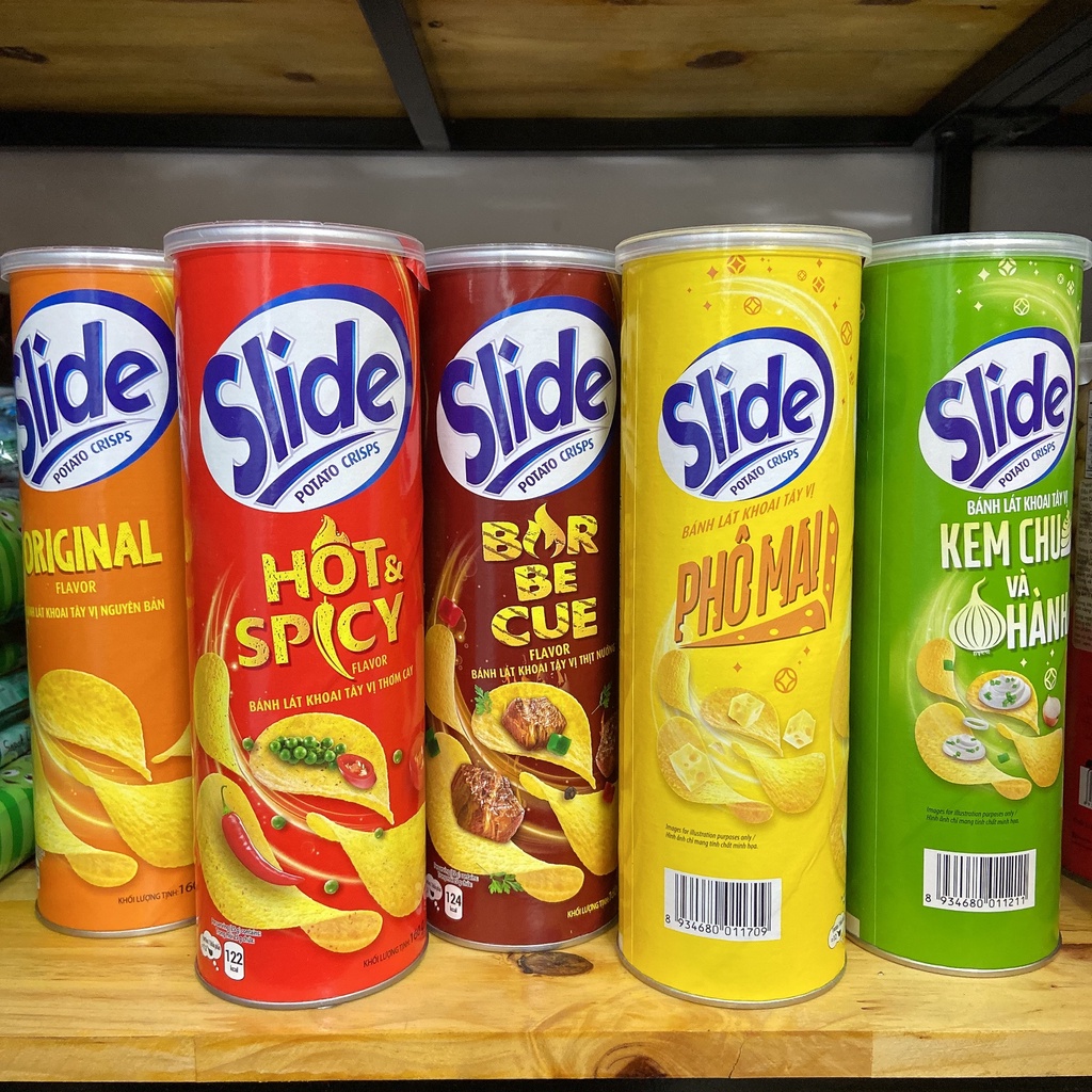 Bánh lát khoai tây Slide ống 160gr
