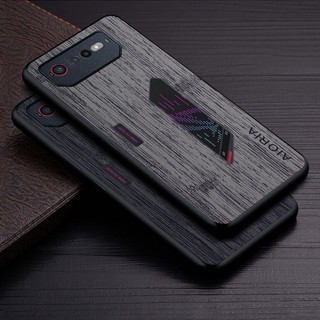 Ốp Lưng Cho asus rog Điện Thoại 6d funda Gỗ Tre Họa Tiết Da Cao Cấp coque Cho asus rog Điện Thoại 6d case capa