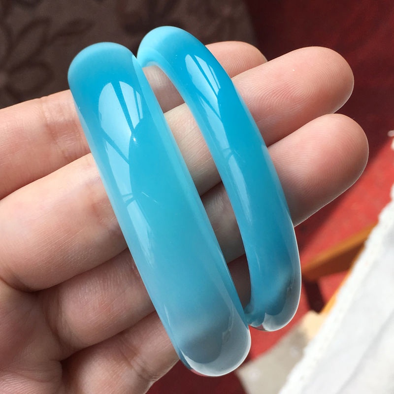 Vòng Tay Đá Opal Màu Xanh Nhạt Thời Trang Hàn Quốc Cho Nữ