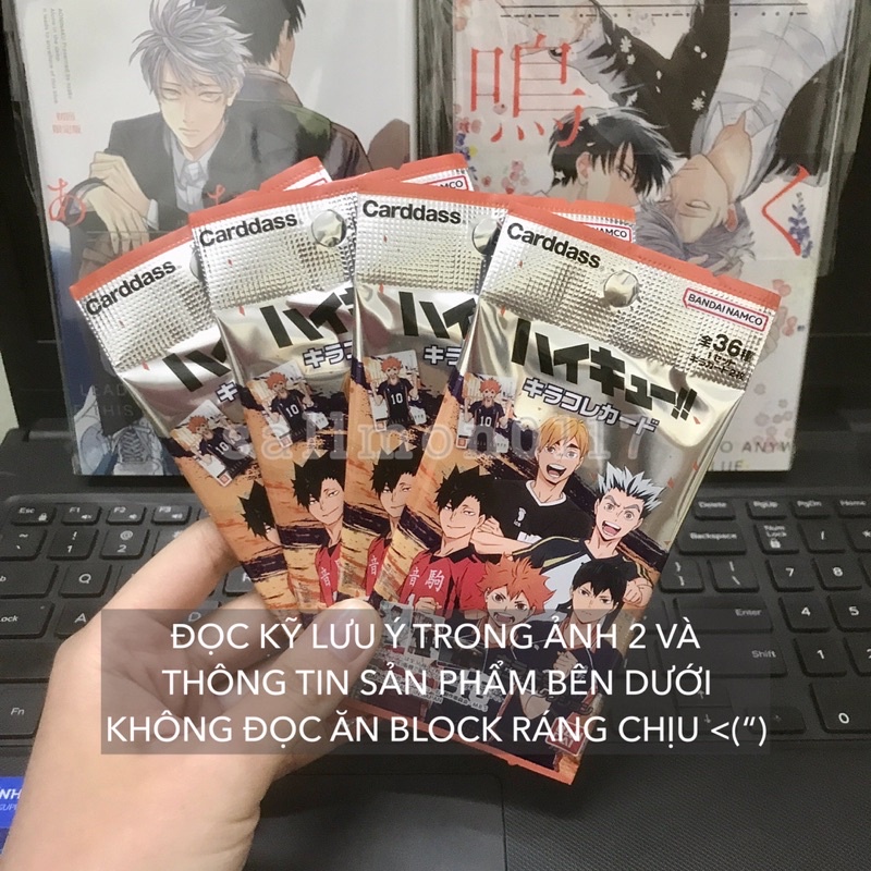 Pack Kirakore Metal Card Haikyuu gói thẻ nhân phẩm random Chàng Khổng Lồ Tí Hon HQ