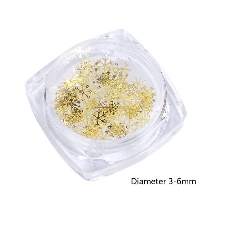 Hũ charm tuyết đính móng gold