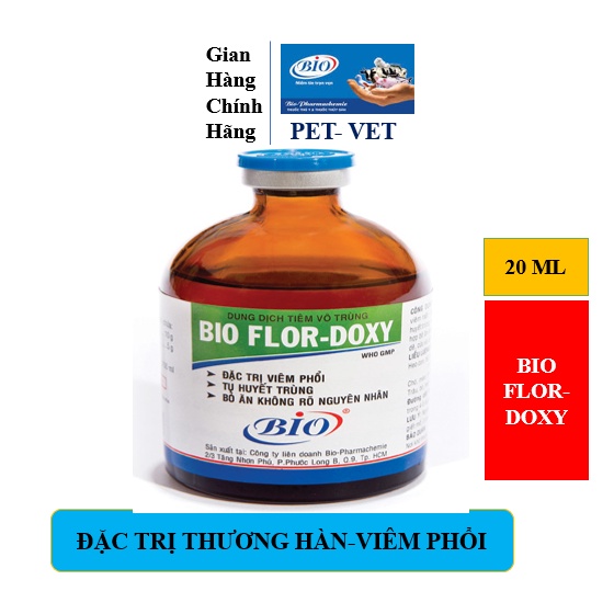 BIO-FLODOXY 20ML. THÚ NUÔI VIEM PHOI