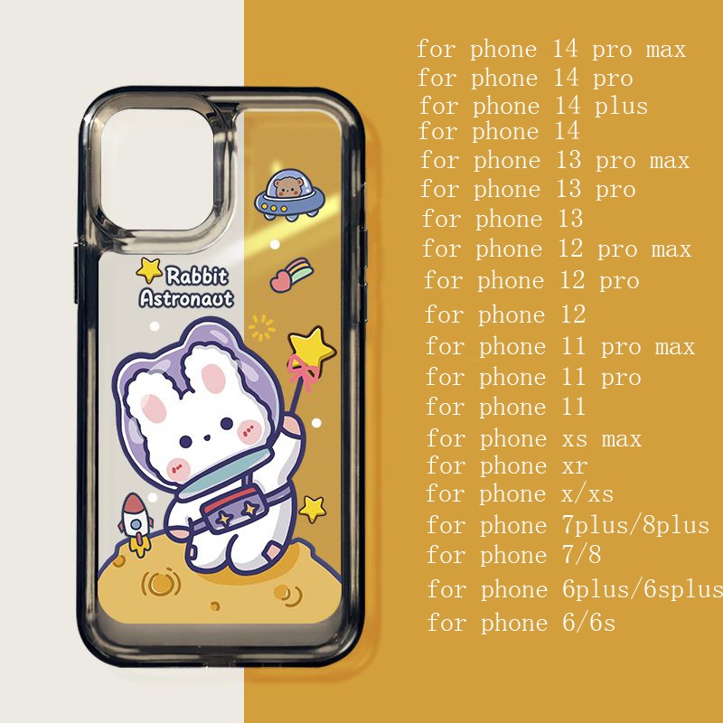 Ốp Điện Thoại TPU Mềm Trong Suốt Chống Sốc In Hình Thỏ Dễ Thương Cho IPhone 14 13 11 12 Pro Max X XR XS 7 8 6 6S Plus