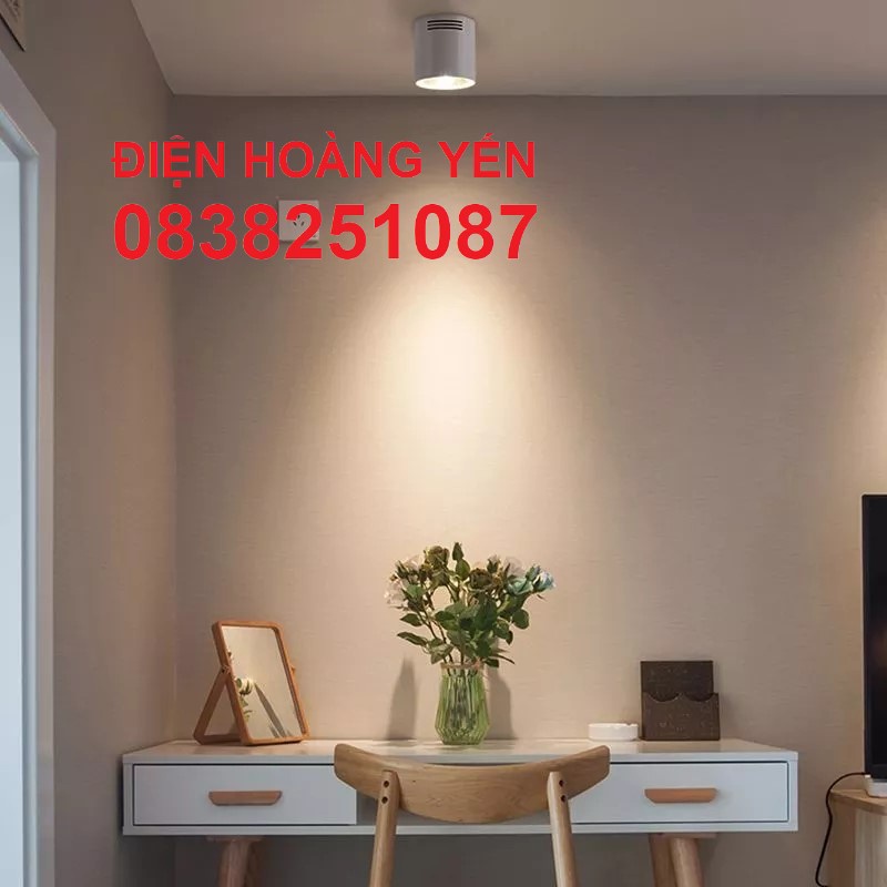 Đèn ống bơ đèn lon đèn downlight gắn nổi 12W bảo hành 1 năm
