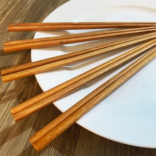 Set 10 đôi đũa gỗ căm xe - đũa gỗ tự nhiên độ nhám tự nhiên không sơn phủ bóng