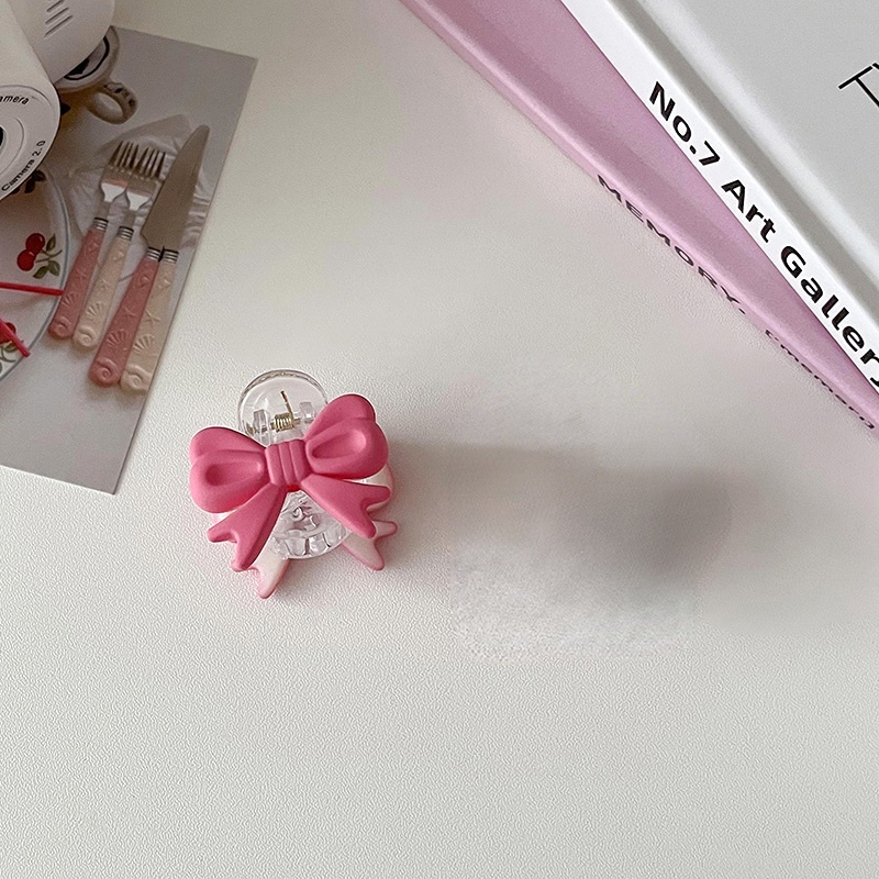 Kẹp Tóc Hình Nơ Màu Hồng Dễ Thương Thời Trang