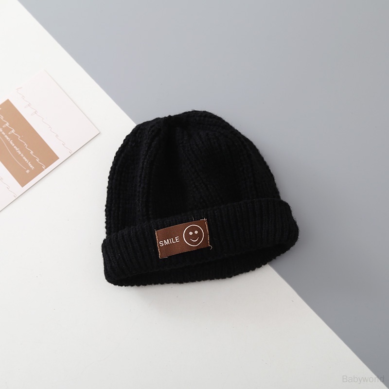 Mũ Len Giữ Ấm Màu Sắc Đơn Giản Cho Bé