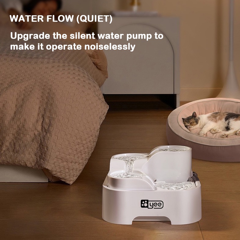 Đài Phun Nước Nhiều Tầng Cỡ Lớn 2.0L Cho Thú Cưng