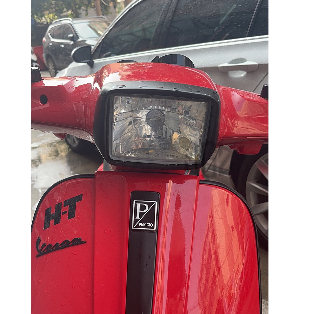 Ốp Bảo Vệ Đèn Pha Bằng ABS Sợi Carbon Màu Đen Cho Xe Máy Vespa S125 S150 SXL150