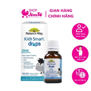 Dha 💥 chính hãng 💥dha nature's way kids smart drops dha dạng nhỏ giọt giúp tăng cường trí thông minh cho trẻ lọ 20ml