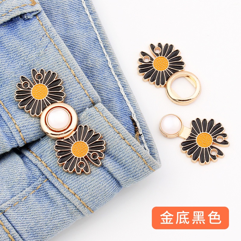 Nút Thắt Lưng Quần Jean Hình Hoa Cúc Có Thể Tháo Rời Tiện Dụng