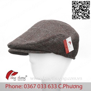 Mũ nồi nam DÀY DẶN caro bere beret nỉ dạ cho người trung niên, cao tuổi phong cách cổ điển vintage