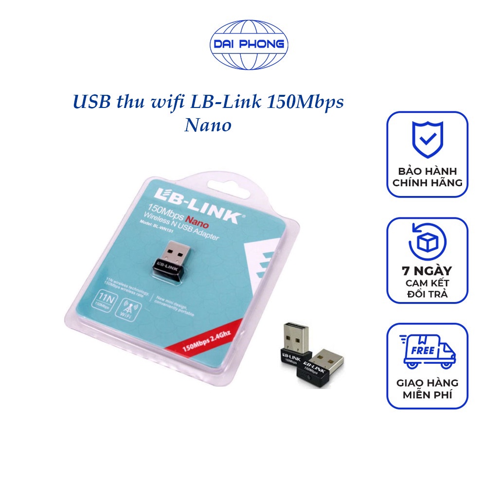 USB Thu WIFI LB-Link BL- WN151 Nano Tốc độ Cao N150Mbps