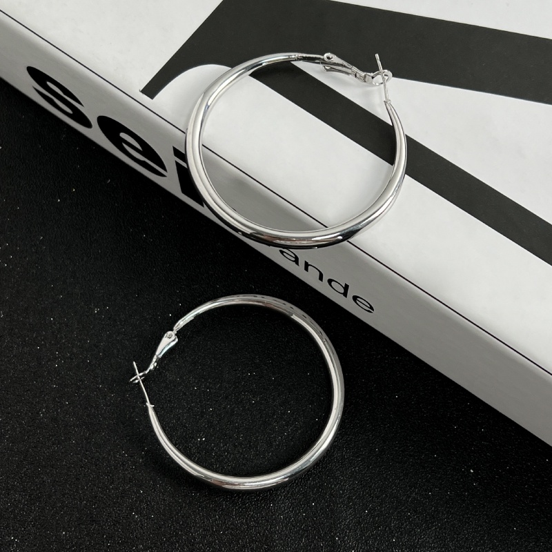 Khuyên Tai Bạc Đơn Giản Cá Tính Thời Trang Hàn Quốc Cho Nữ