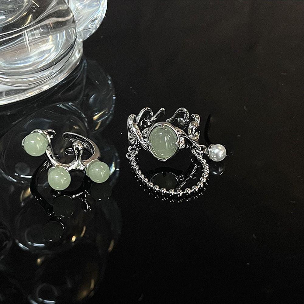 Nhẫn Hở Mạ Bạc 26Eedie Kiểu Dáng Đơn Giản Thời Trang