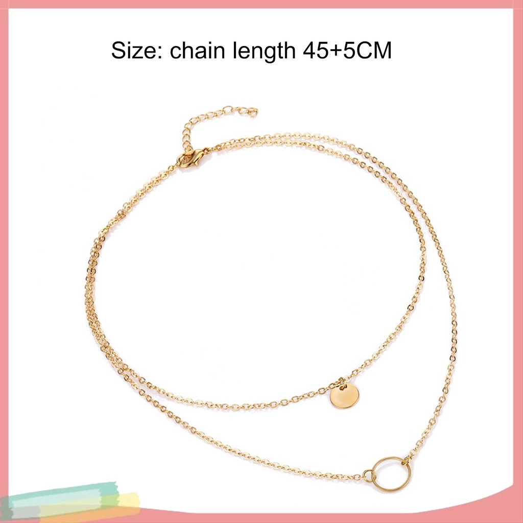 Dây Chuyền Hợp Kim Trang Trí Vòng Tròn Thời Trang Cho Nữ