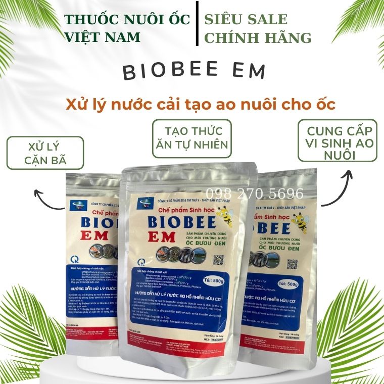 MEN VI SINH BIOEM - XỬ LÝ NƯỚC VÀ ĐÁY AO NUÔI ỐC