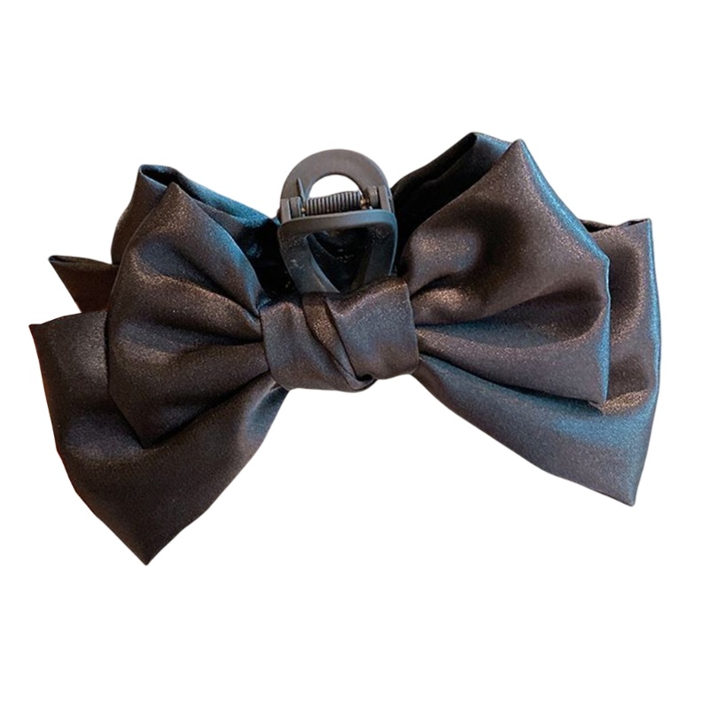 Kẹp Tóc Đuôi Ngựa Cỡ Lớn Chống Trượt Bằng Satin Giá Đỡ