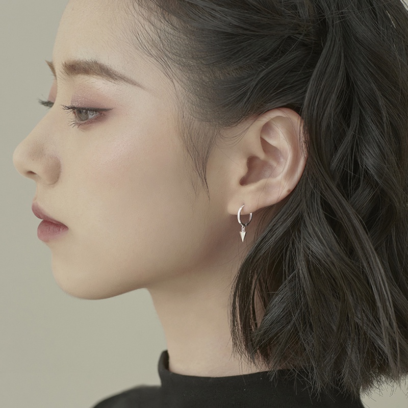 1 Đôi Bông Tai Hình Học Phong Cách Hip Hop Punk Cá Tính