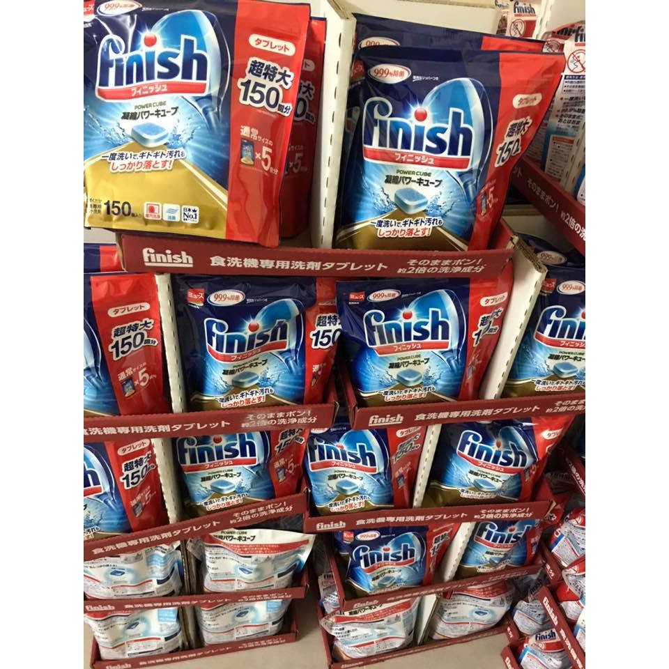 Viên rửa chén bát Finish túi 150 viên Nhật Bản