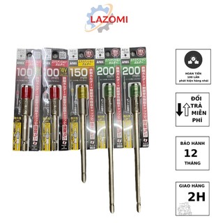 Thanh nối mũi vít dài anex made in japan aeh-100 / aeh-150 / aeh-200 lazomi tools