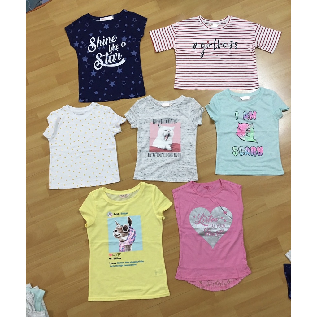 Áo thun bé gái / áo phông cotton xuất dư size đại 9-45kg
