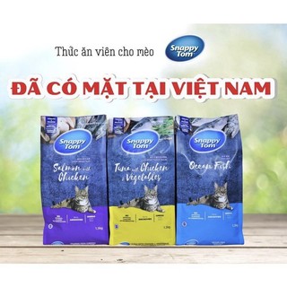 Hạt Snappy Tom cho mèo - Hạt khô mix cá cơm Snappy Tom cho mèo túi 1,5kg
