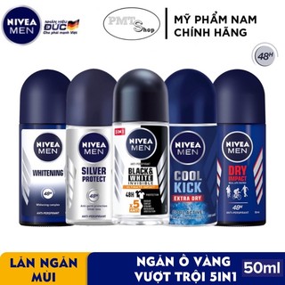 Lăn khử mùi NIVEA MEN 50ml Dry Impact / Brightening / Silver Protect Phân Tử Bạc Khử Mùi Khô Thoáng