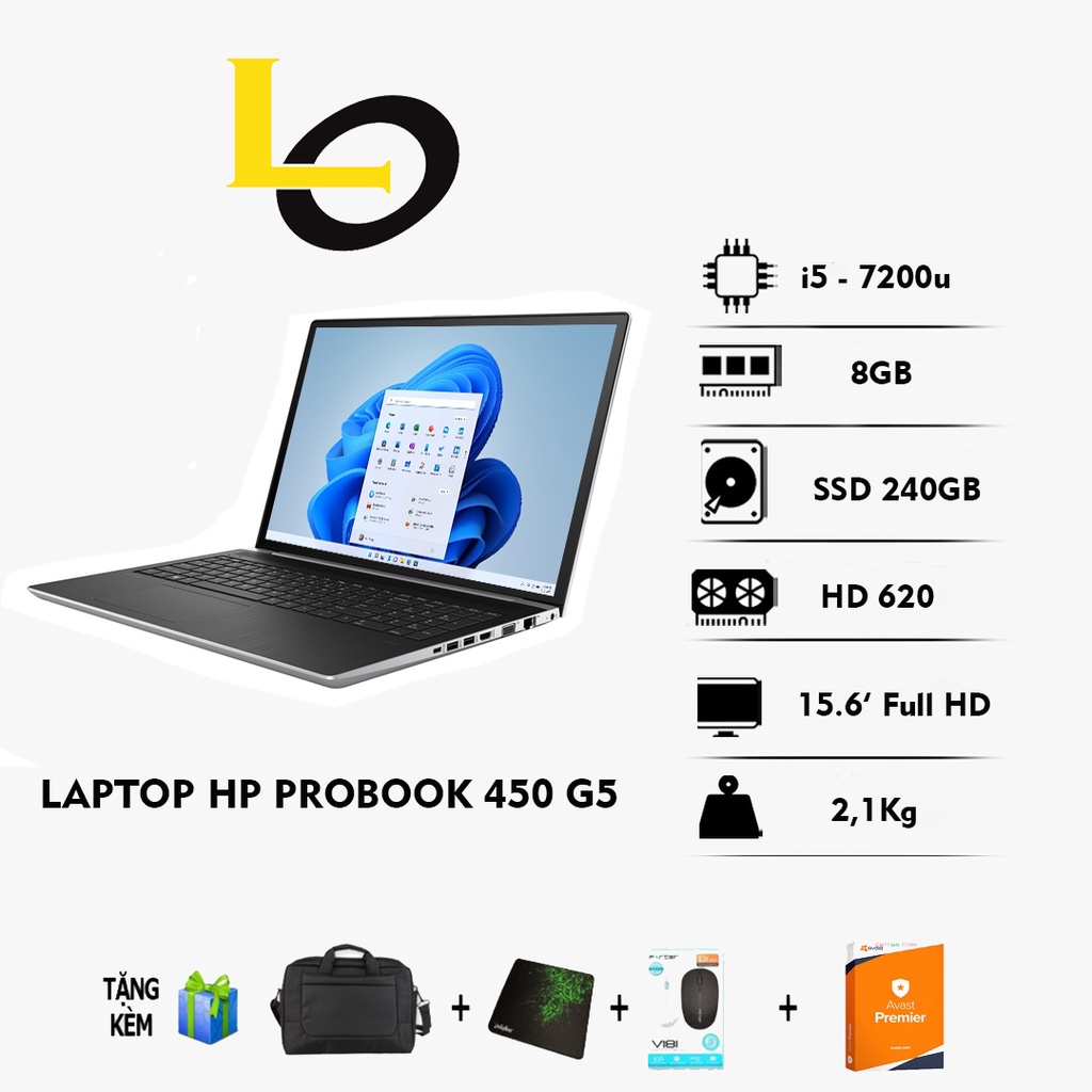 Laptop Doanh Nhân Vip HP 450 - G5 Core i5/ Ram 8G/SSD 256Gb Màn 15 Full / Mỏng Nhẹ Đẹp Leng Keng - Laptop đồ hoạ 24/24 | BigBuy360 - bigbuy360.vn