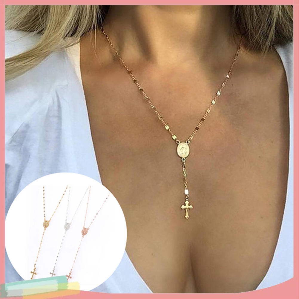 Dây Chuyền Hợp Kim Trang Trí Thánh Giá Xinh Xắn Cho Nữ