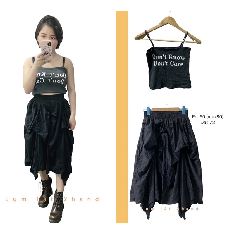 Set váy nữ vintage tiểu thư 2hand, Set chân váy độc lạ cá tính nhật bản 2hand