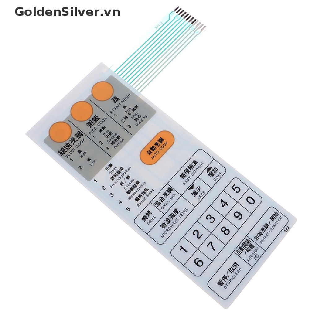 Bảng Công Tắc Cảm Ứng Màu Vàng Bạc Cho Lò Vi Sóng Sharp R-6G65 R-583 R-6C65