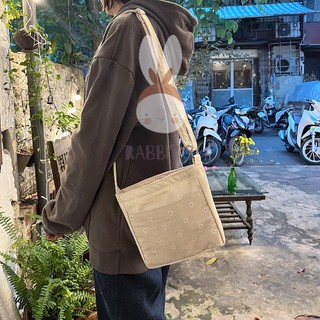 Túi đeo chéo hoa nhỏ cute vải canvas