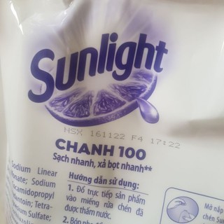 NƯỚC RỬA CHÉN SUNLIGHT CHANH 100 TÚI 3.5KG
