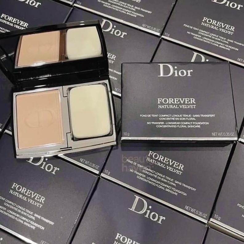 [NEW 2022 - CHÍNH HÃNG] PHẤN PHỦ DẠNG NÉN LÀM MỊN, SÁNG DA &amp; KHÁNG NƯỚC DIOR FOREVER NATURAL VELVET 10G - 14123